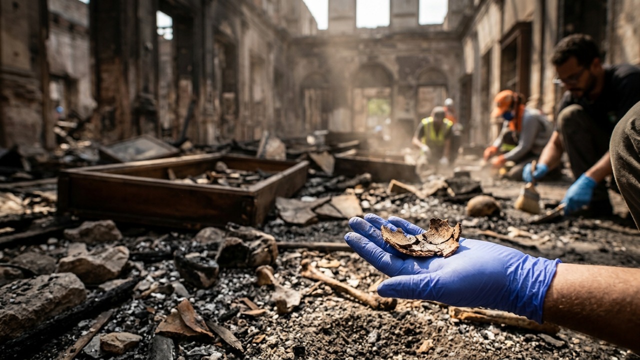 O Museu Nacional perdeu 85% do acervo no incêndio de 2018, mas o crânio de Luzia foi encontrado em 80 fragmentos entre os escombros e a reconstrução levou quatro anos de trabalho manual