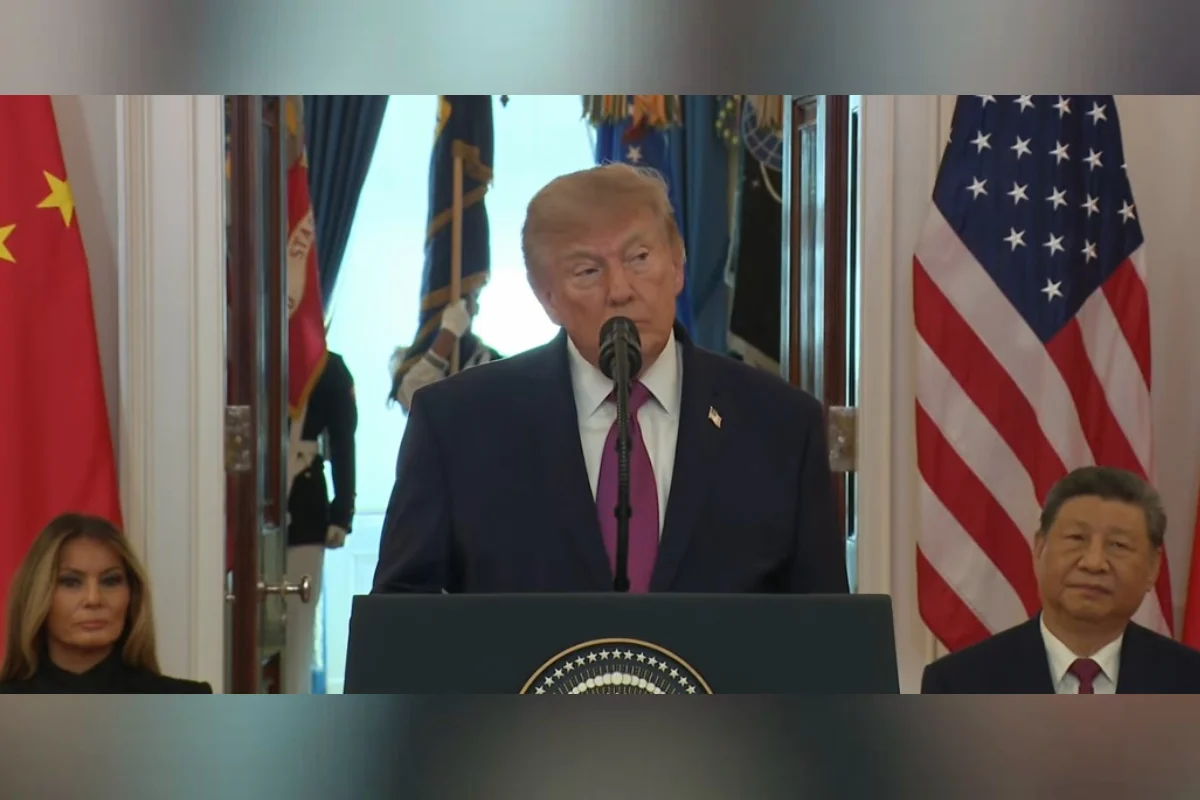 Imagem da matéria: Trump diz na Casa Branca que reunião com Xi "pode promover paz por décadas"