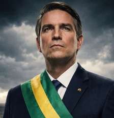 O ator norte-americano Jim Caviezel interpreta Jair Bolsonaro em 'Dark Horse' Foto: Reprodução